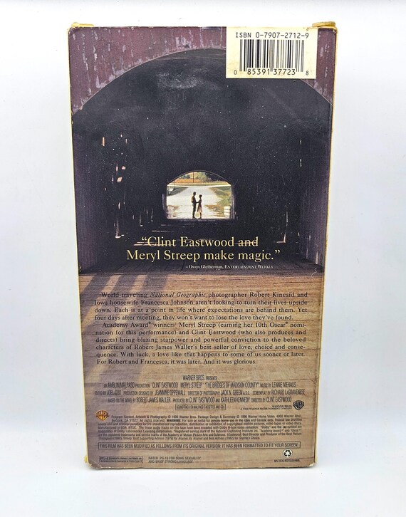 The Bridges of Madison County VHS Vintage Clint Eastwood Meryl  