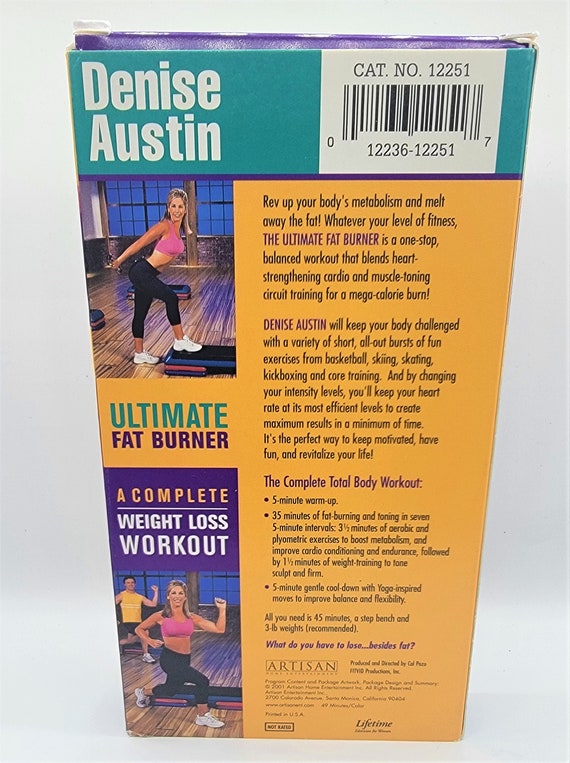 Denise Austin VHS Ultimate Fat Burner A Complete Weightloss Workout Etsy
