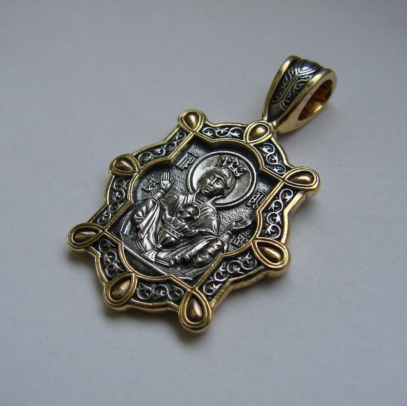Christian Jewelry Greek Russian Orthodox Pendant Silver 925 Etsy
