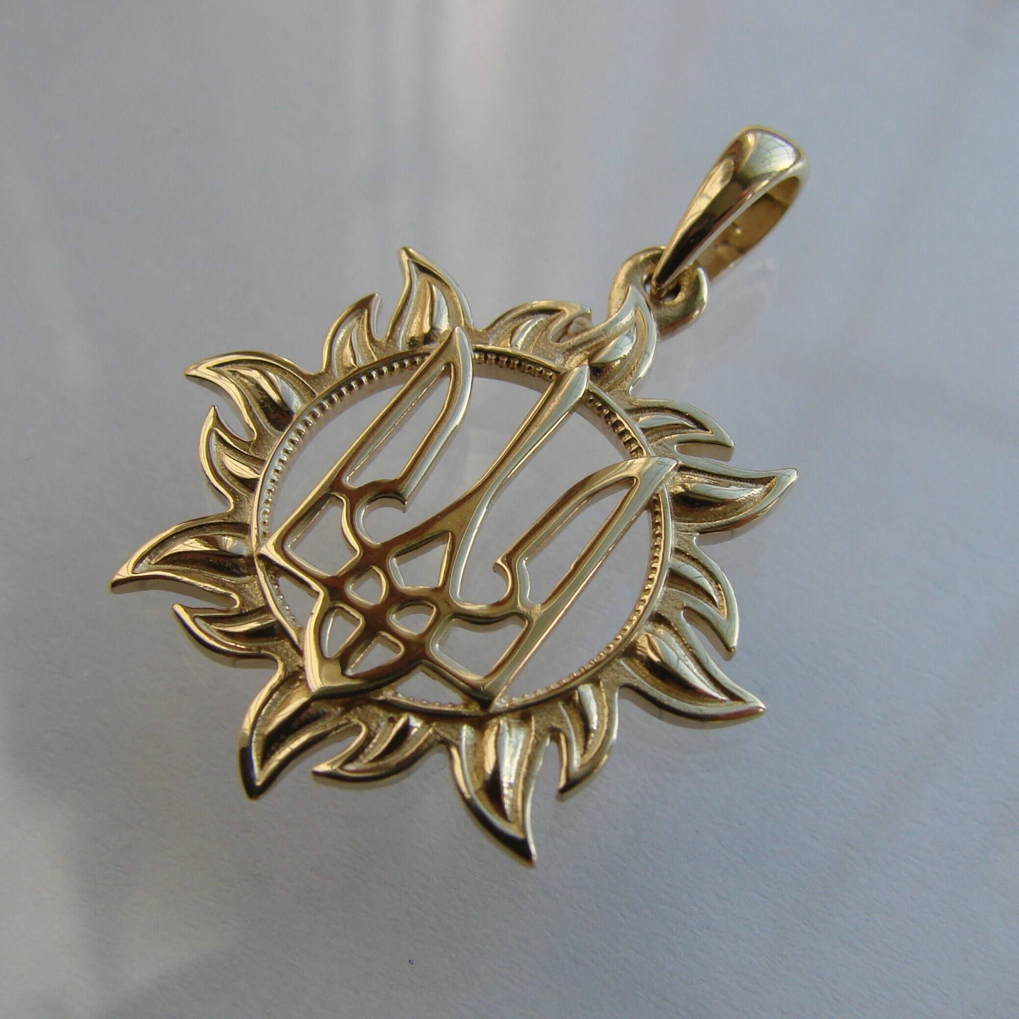 Ukrainian Trident Tryzub Pendant Ukraine Necklace Jewelry Etsy UK