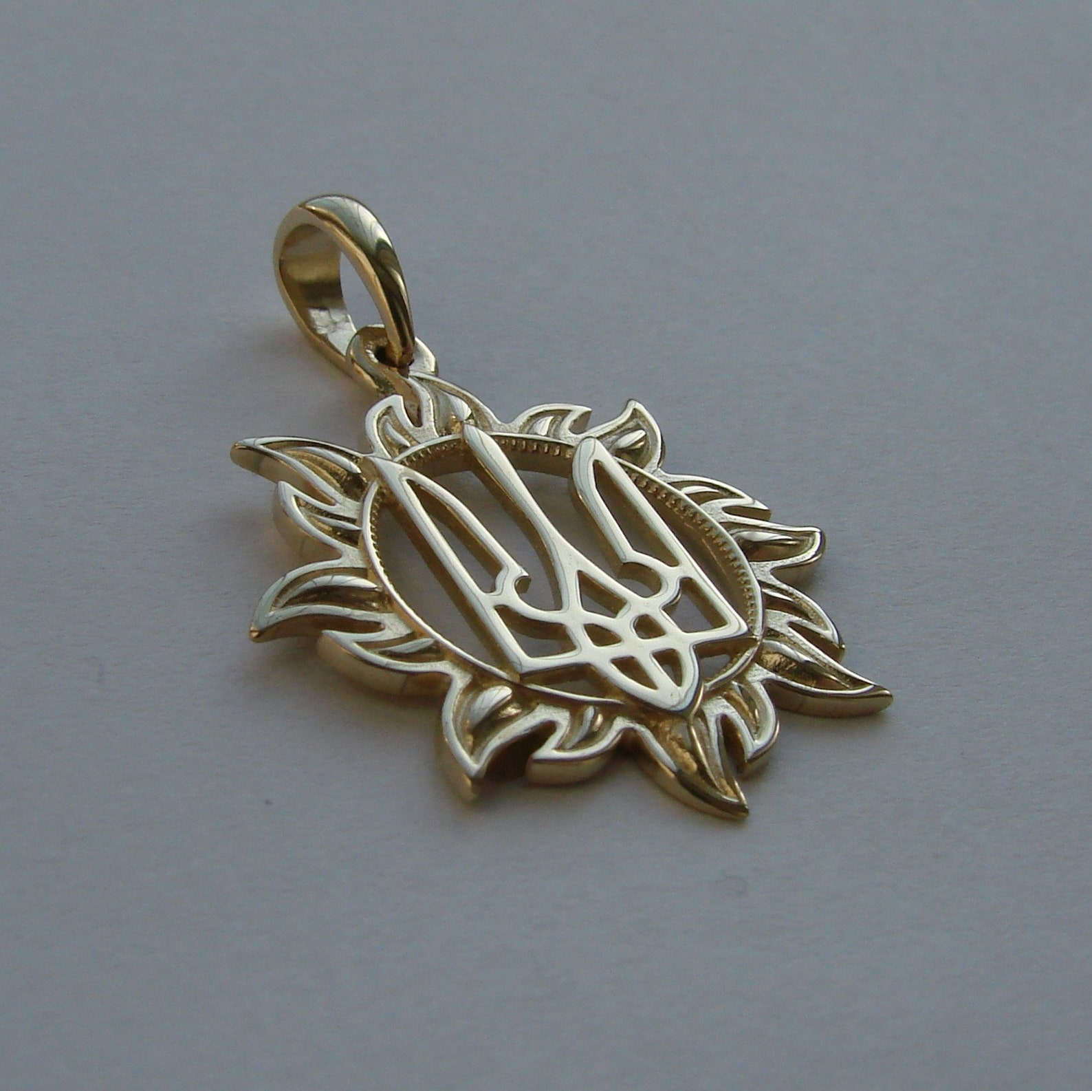 Ukrainian Trident Tryzub Pendant Ukraine Necklace Jewelry Etsy UK