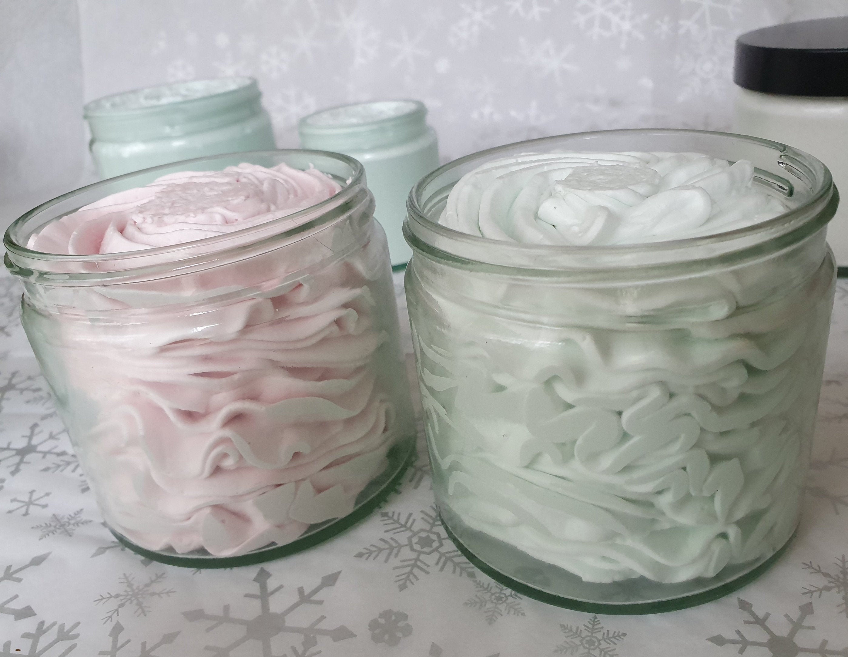 Natural Body Butter & Body Scrub Gift Set, Vegan, Skin Care Gift Set, Glass Jars, Organic