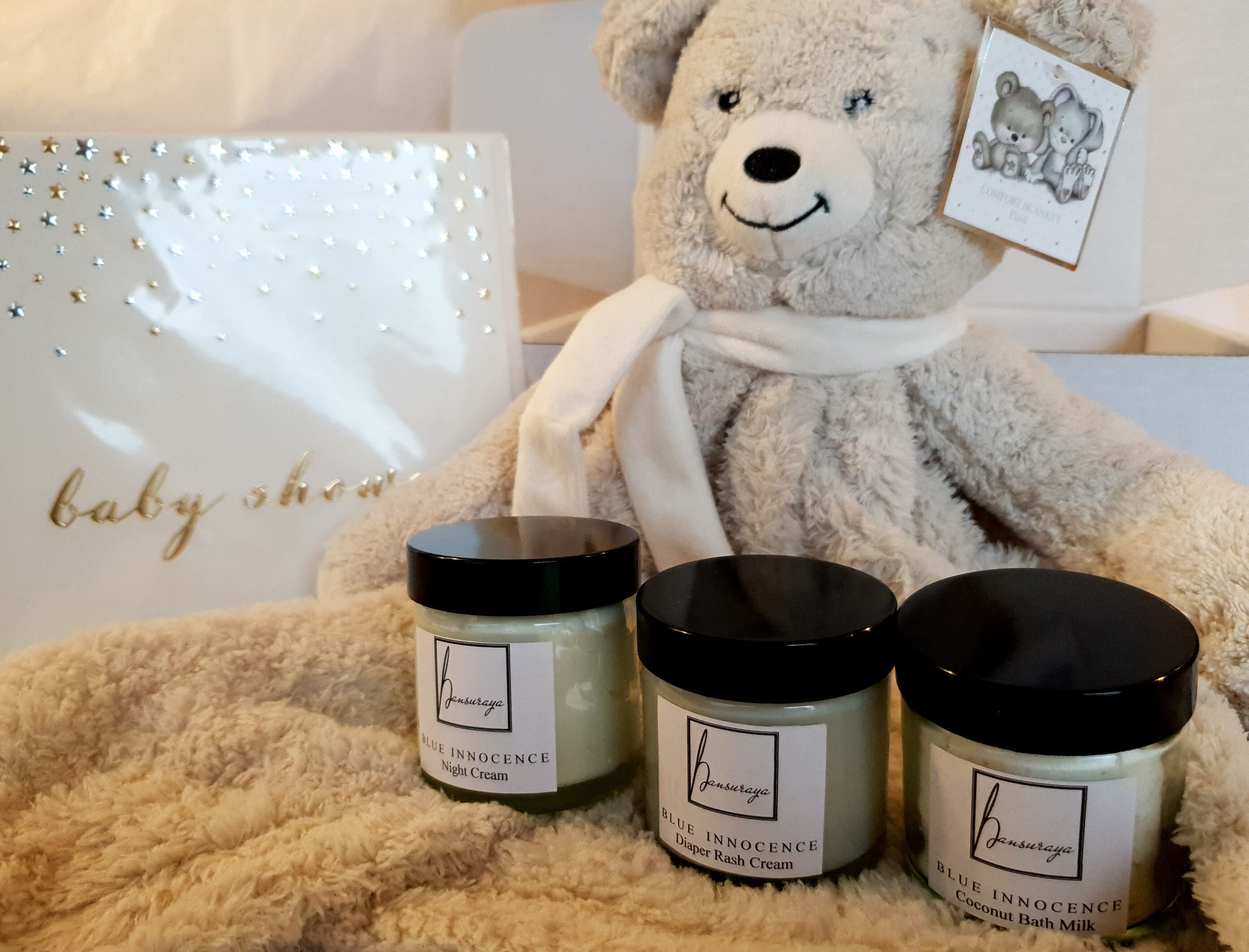 Baby Skin Care Gift Set, Baby Shower, Diaper Cream, Night Cream, Eczema