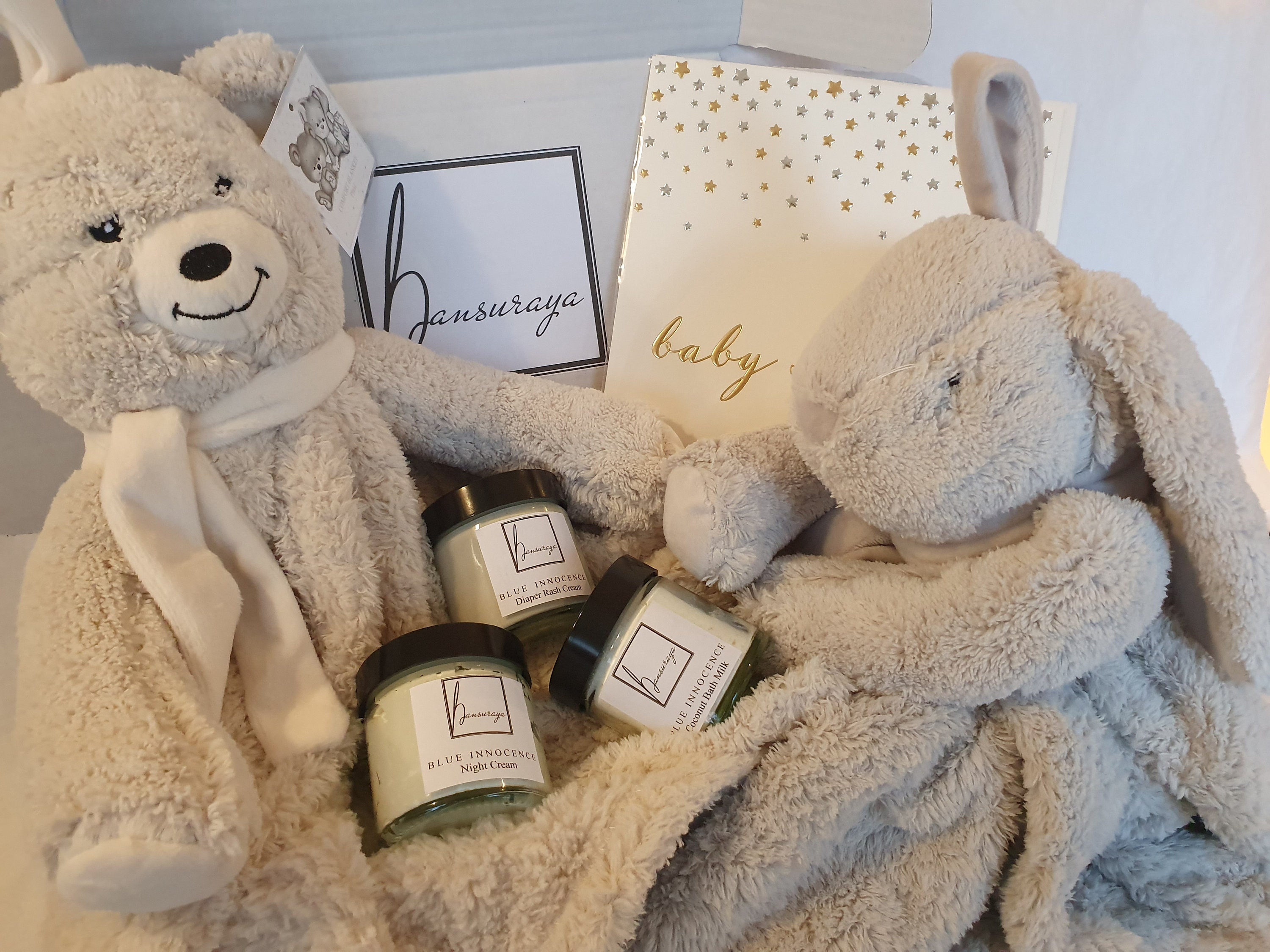 Baby Skin Care Gift Set, Baby Shower, Diaper Cream, Night Cream, Eczema