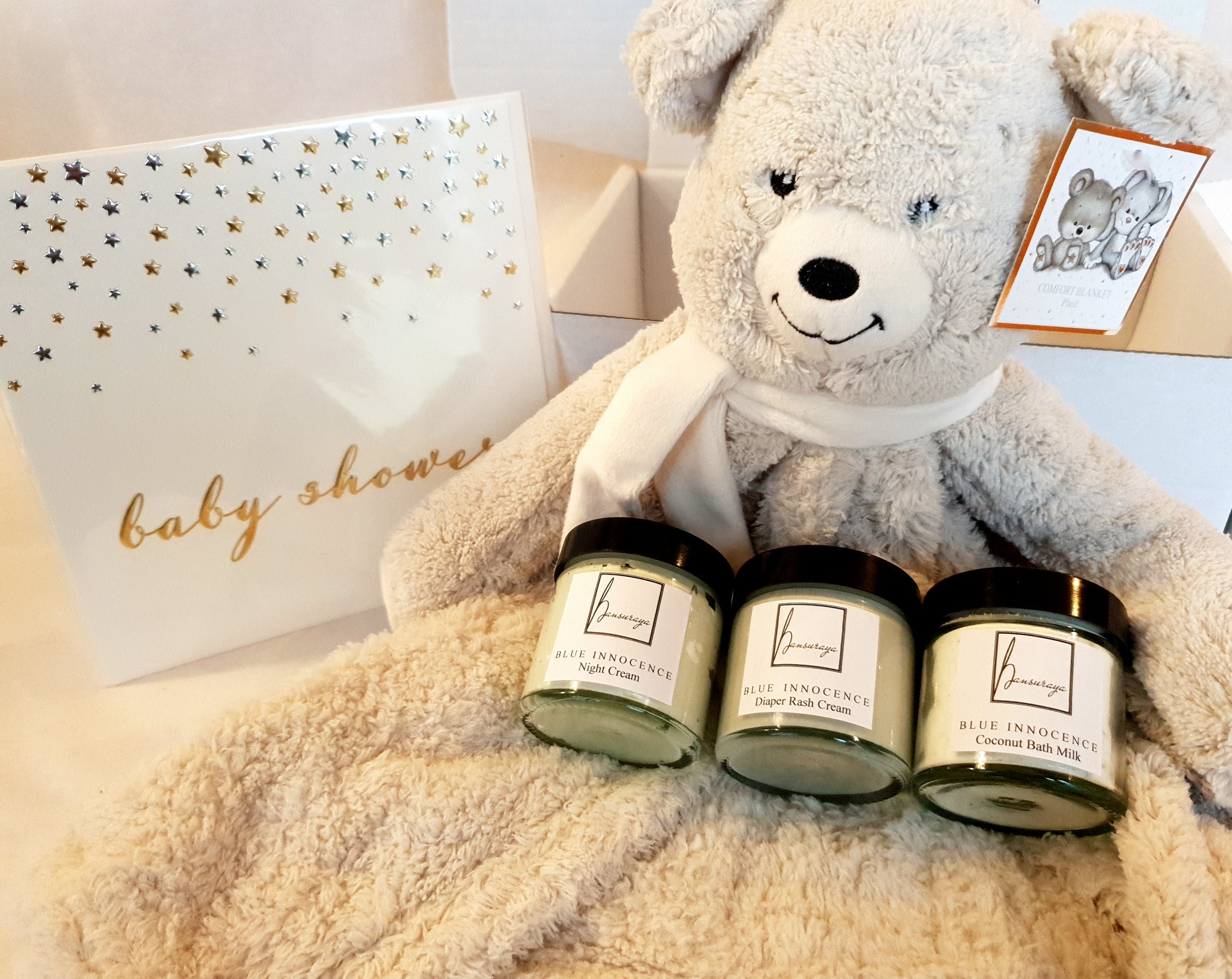 Baby Skin Care Gift Set, Baby Shower, Diaper Cream, Night Cream, Eczema