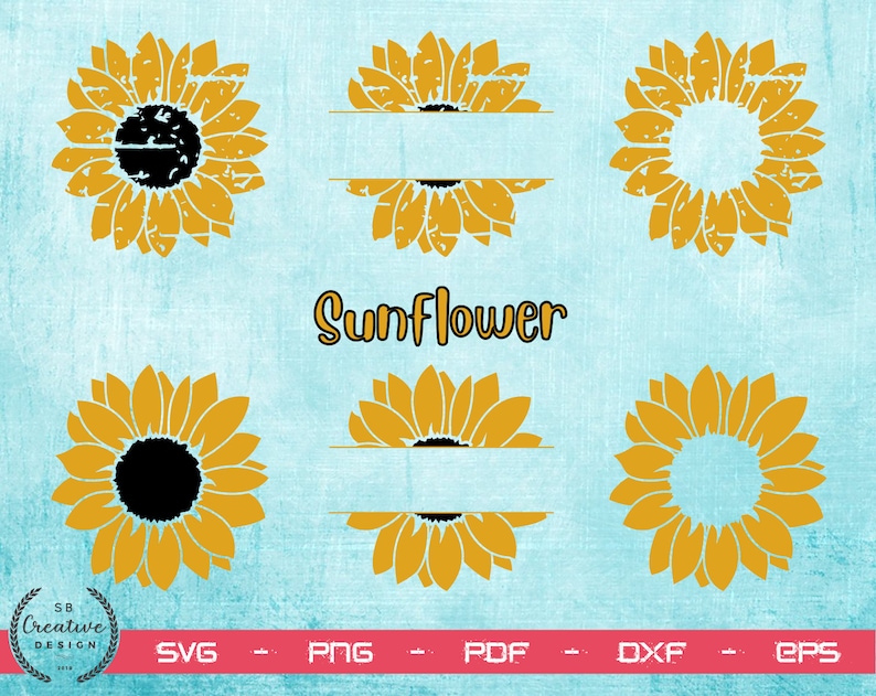 Download Sunflower Svg Flower Svg Grunge Sunflower Grunge Flower | Etsy