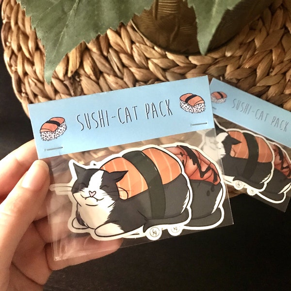 Pack 2 stickers sushi-kat