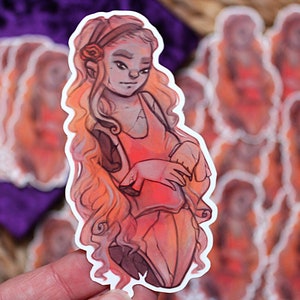 Sticker stone girl