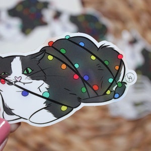 Sticker Christmas cat