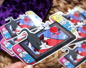 Transparent sticker Switch cat