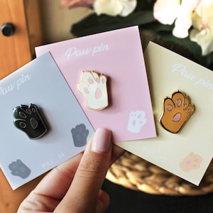 Enamel paw pin