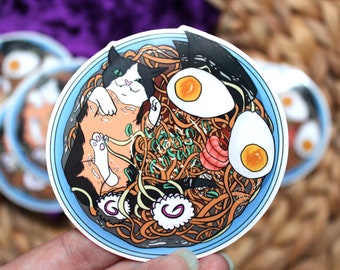 Sticker ramen cat