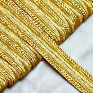 20mm gold ribbon braid, gold metallic thread braid, gold embroidery trim, Moroccan Sfifa, lace, ethnic vintage haberdashery image 2