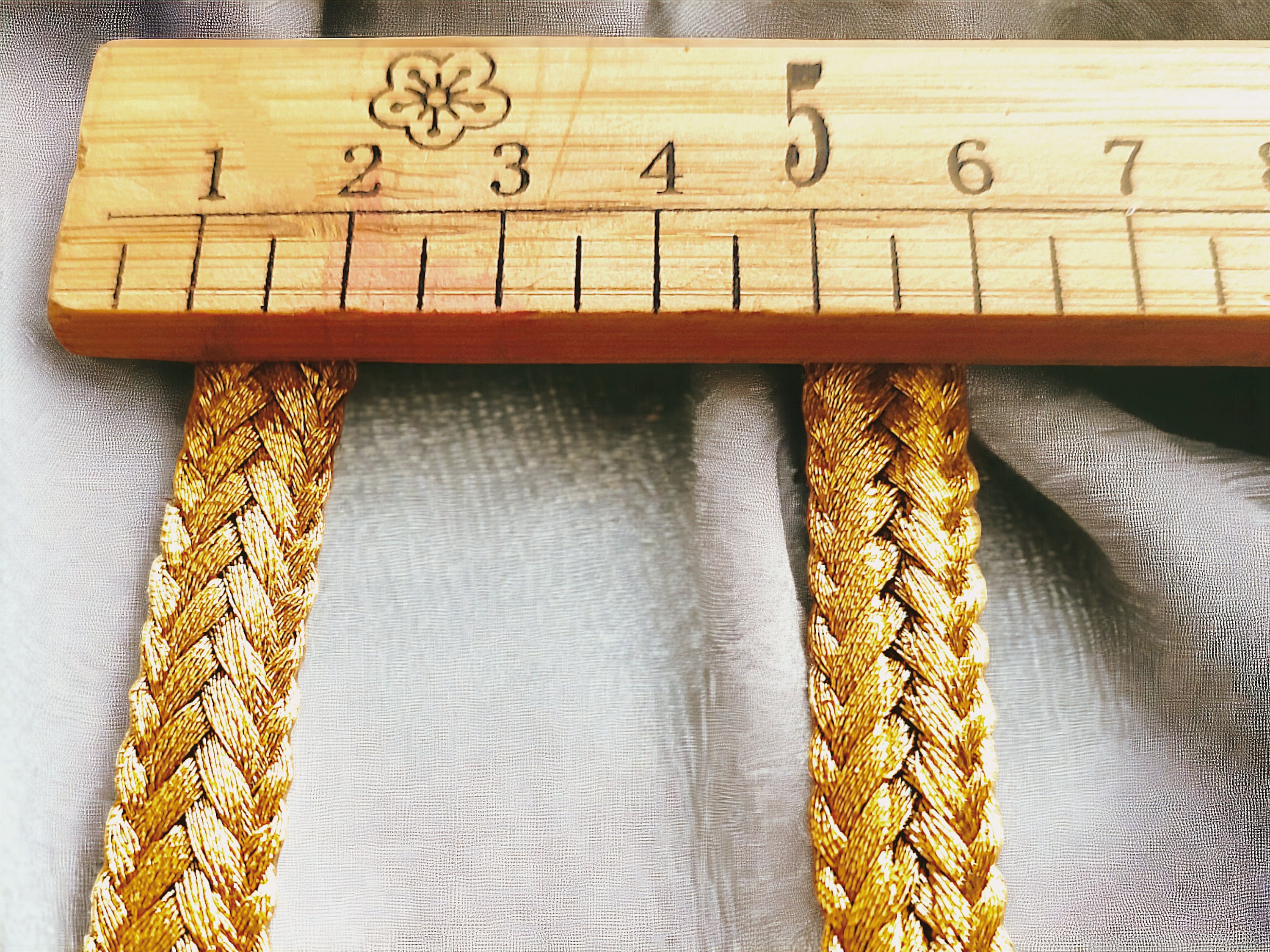 10mm Gold Ribbon Braid, Gold Metallic Thread Braid, Gold Embroidery ...