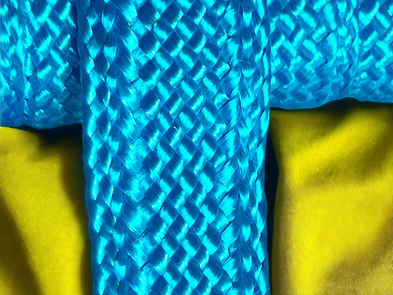 Galon ruban de soie 20mm, tresse bleu turquoise, garniture de broderie tissée, Sfifa marocaine, dentelle bleu, mercerie vintage ethnique image 6