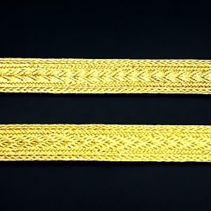 Galon ruban doré 10mm 20mm, tresse fil métallique Or, garniture de broderie doré, Sfifa marocaine, dentelle, mercerie vintage ethnique image 8