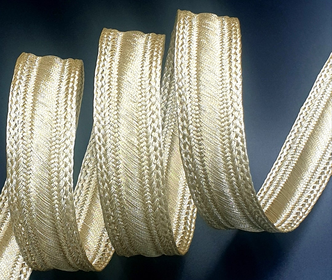 20mm Matte Gold Ribbon Galon, Ribbon Braid, Gold Embroidery Trim ...