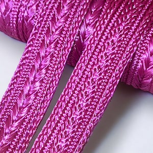 20mm purple silk ribbon braid, double-sided silk embroidery trim, Moroccan Sfifa, lace, ethnic vintage haberdashery