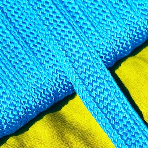 Treccia di nastro di seta da 20 mm, treccia blu turchese, rifinitura ricamata intrecciata, sfifa marocchina, pizzo blu, merceria etnica vintage