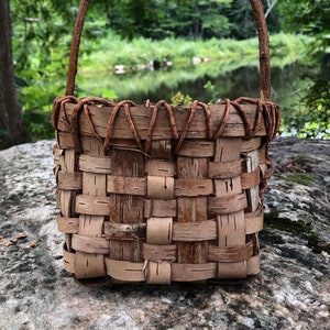 Birch Bark Basket Woven