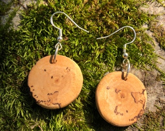 Handmade Spalted Birch Earrings