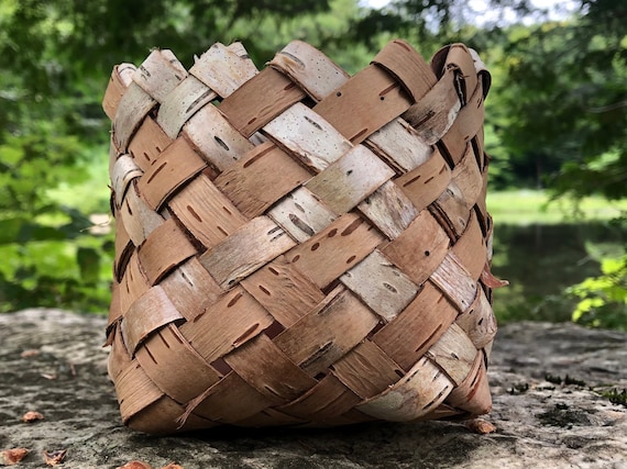 Birch Bark Basket Woven - Etsy