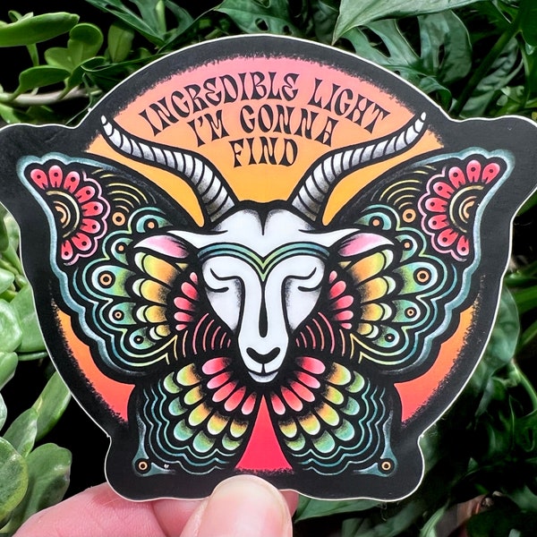 Billy Strings 'Hide and Seek' Goat Butterfly sticker
