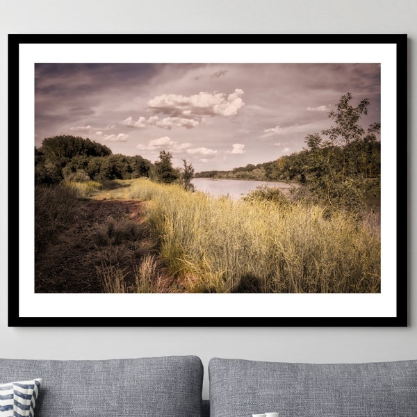 Little Calumet River in Hammond, Indiana - Framed Photo, Ready-to-Hang