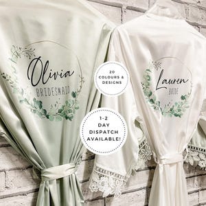 Bridesmaid Robes Personalised, Wedding Gowns With Lace