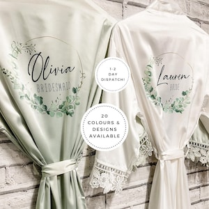 Batas de dama de honor personalizadas, vestidos de novia con encaje