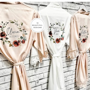 Bridesmaid Robes, Personalised Wedding Dressing Gown