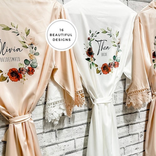 Personalised Bridesmaid Robes Bridal Party Robes Wedding Etsy UK