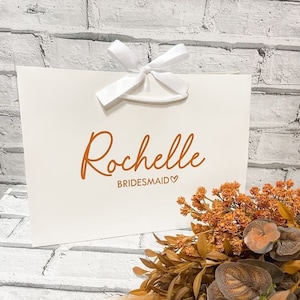 Bridesmaid Gift Bag, Wedding Gift Bag Luxury with Ribbon, Rose Gold Bridesmaid Gift Bag, Gold Bridesmaid Gift Bag, Sage Bridesmaid Gift Bag, Dusty Blue Bridesmaid Gift Bag, Maid of Honour Gift Bag, Mother of the Bride Gift Bag