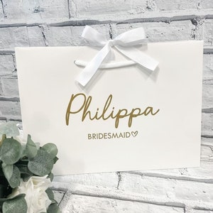 Bridesmaid Gift Bag, Wedding Gift Bag Luxury with Ribbon, Rose Gold Bridesmaid Gift Bag, Gold Bridesmaid Gift Bag, Sage Bridesmaid Gift Bag, Dusty Blue Bridesmaid Gift Bag, Maid of Honour Gift Bag, Mother of the Bride Gift Bag