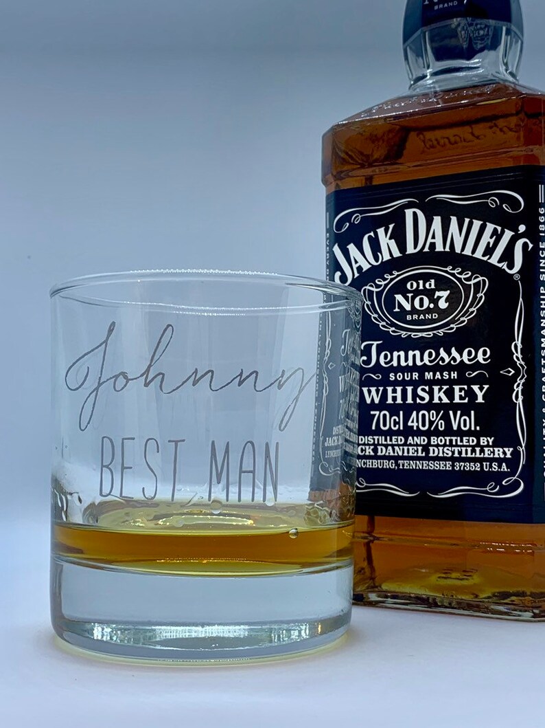 Whisky Glass Best Man Usher Groomsman Wedding Personalised Etsy
