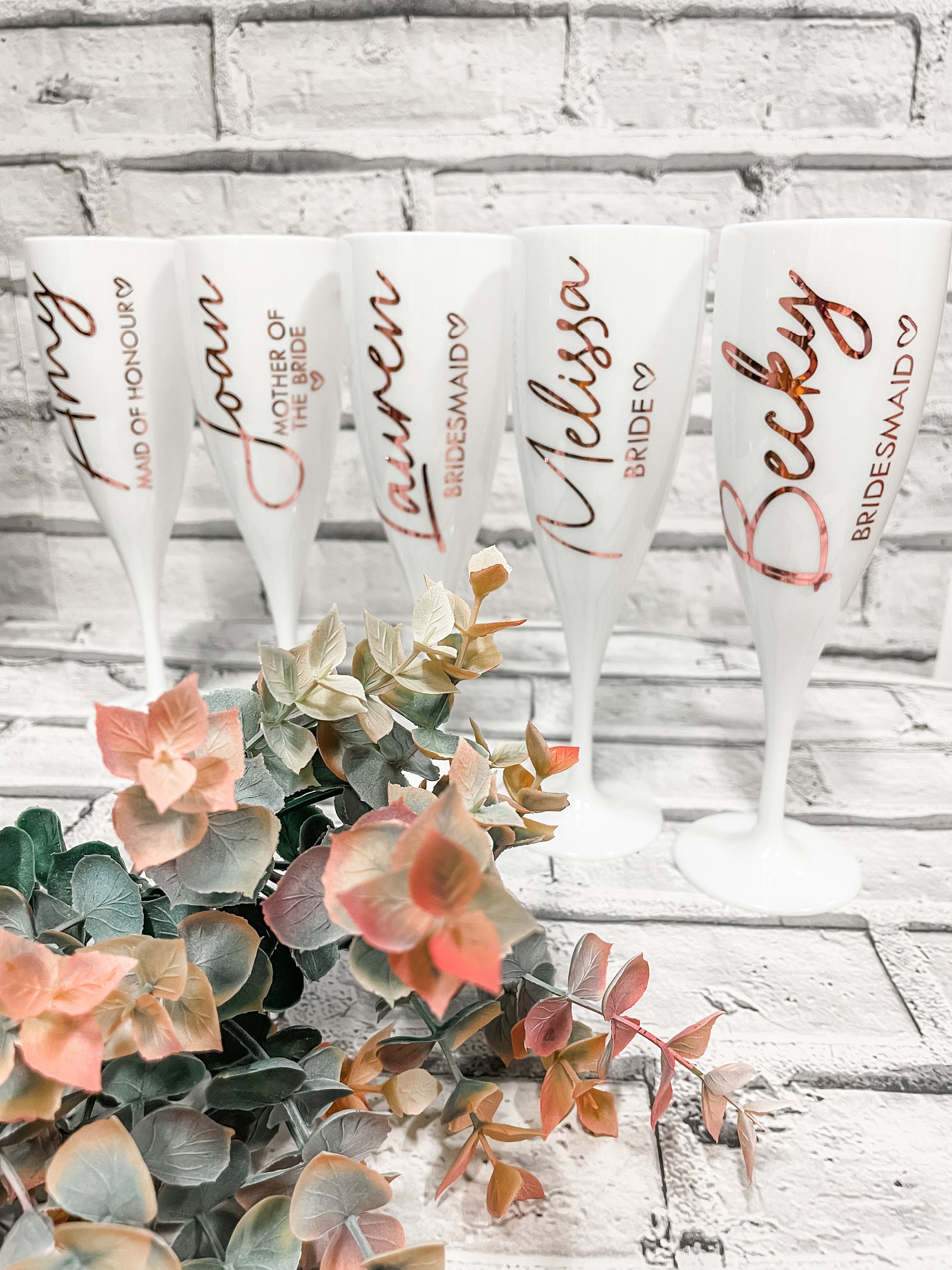 Bridal Party Wine Glasses Bridesmaid Gift Etsy