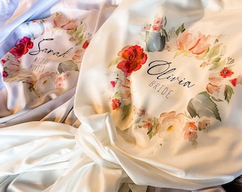 Batas de dama de honor personalizadas, vestidos de novia