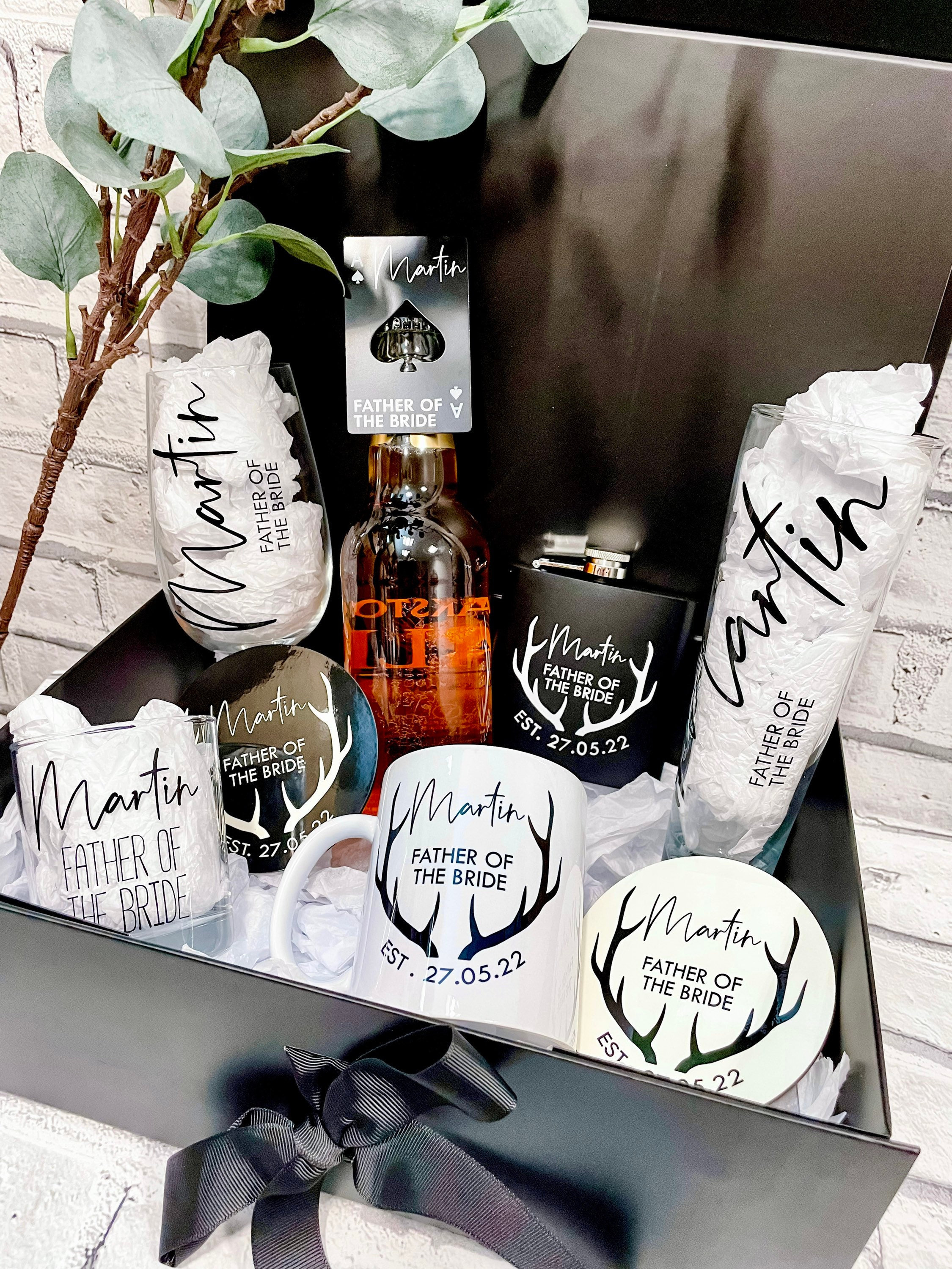 Father of the Bride Gift Set Box Bundle Best Man Gift Bag Set