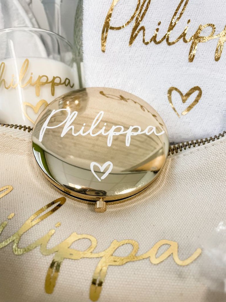 Bridesmaid Mirror, Personalised Mirror, Bridesmaid Compact Mirror, Personalised Compact Mirror, Rose Gold Bridesmaid Mirror, Bridesmaid Gift, Bridesmaid Gift Idea