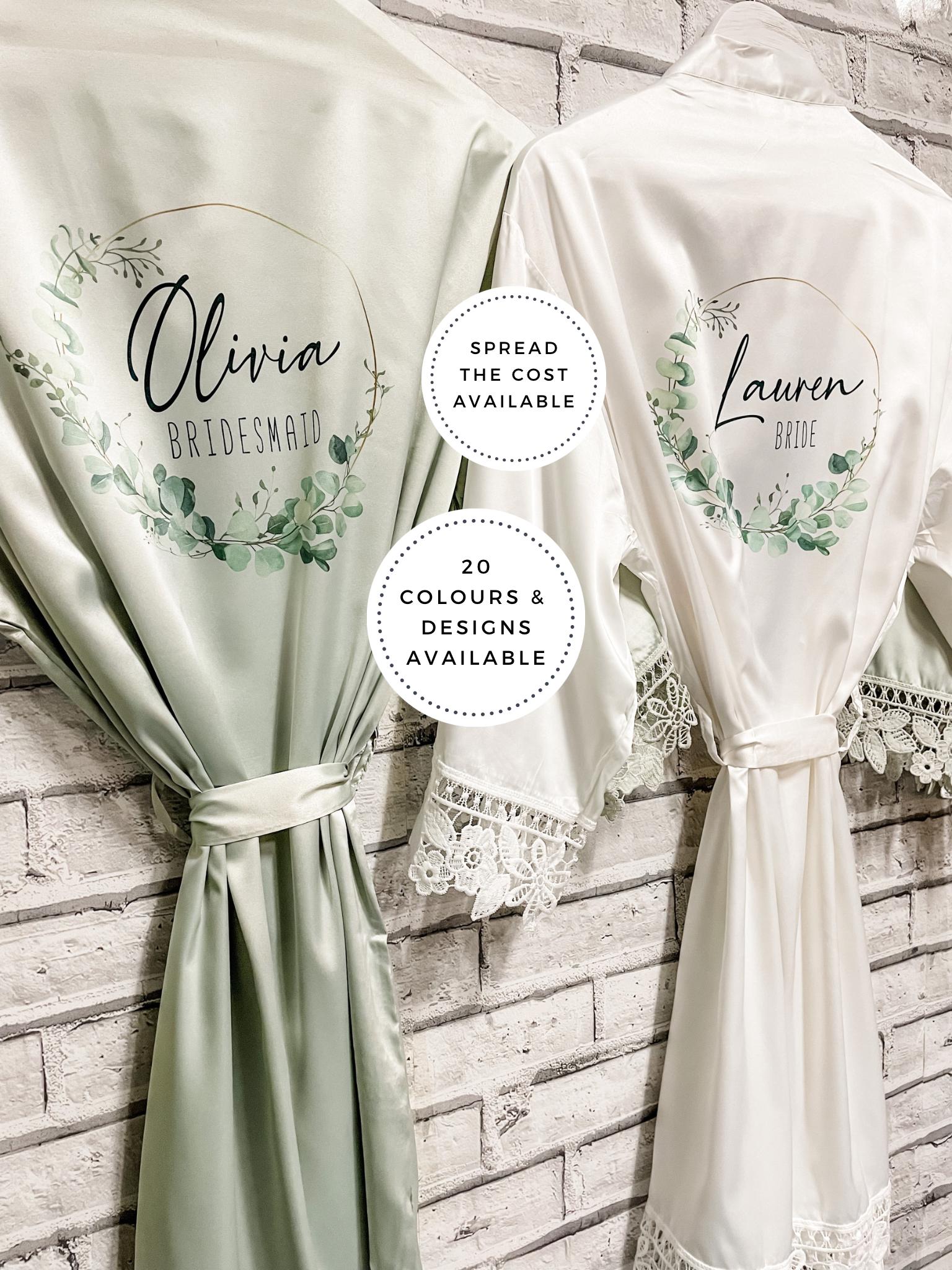 Bridesmaid Robes Personalised, Wedding Gowns With Lace