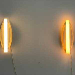Fluorescent Pair of Sconces by Brendel & Loewig, 1970s, Germany