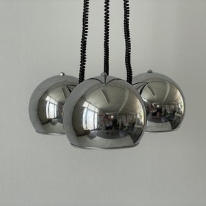 Space Age 3-head Ceiling Lamp by Reggiani, 1970s, Italy