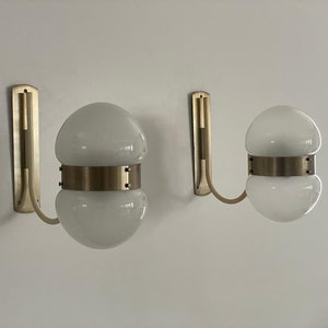 Large Pair of Wall Lamps by Sergio Mazza for Artemide, 1960s, Italy