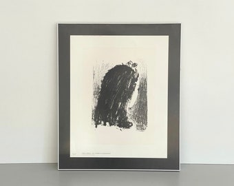 PABLO PICASSO lithograph Print with frame, printed 1984 in GDR