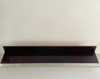 Mid-century Modern Italian design luxury Rosewood Large shelf with steel front cover by Saporiti, Italy, 1960s