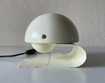 Very Rare White Metal iGuzzini Lampe de bureau, années 1970, Italie