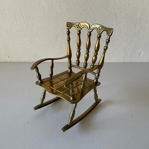Miniature Brass Rocking Chair - Etsy