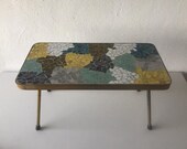 Mid Century multiple coloured Ceramic Mosaic top Plant Stand - 1950s Germany