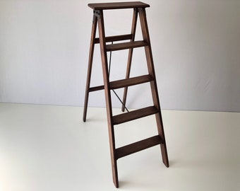 Hand-crafted Wood Folding Ladder