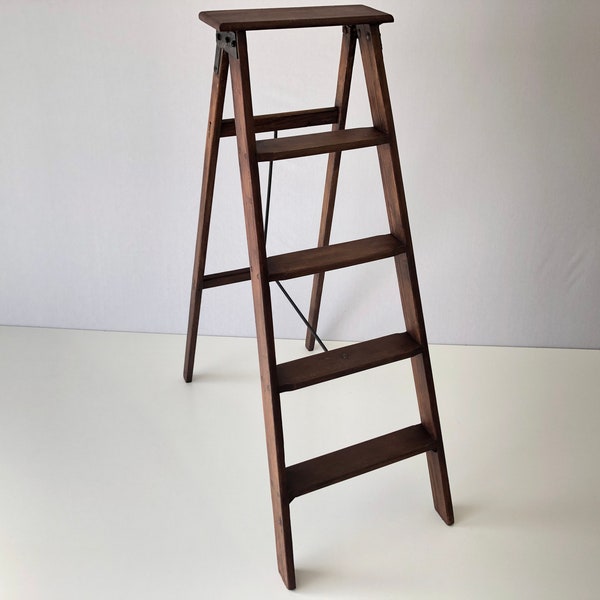 Hand-crafted Wood Folding Ladder